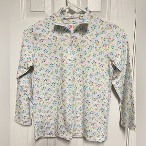 Jellybean by smock candy half zip pullover floral NEW